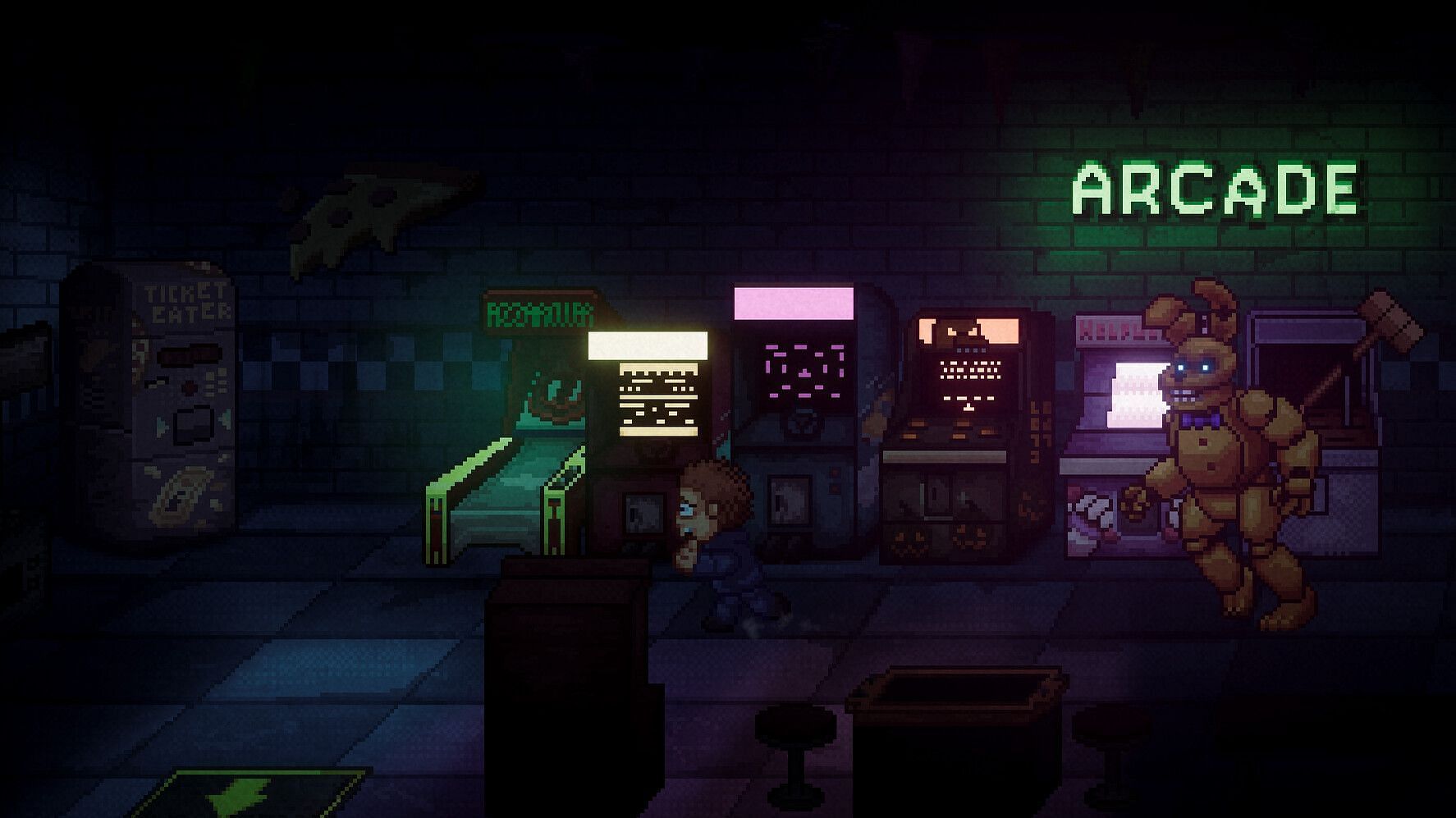 Five Nights at Freddy's: Into the Pit was released on 8 Aug 2024 (Image via Mega Cat Studios)